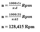 Rumus Untuk Menghitung Putaran Mesin Adalah
